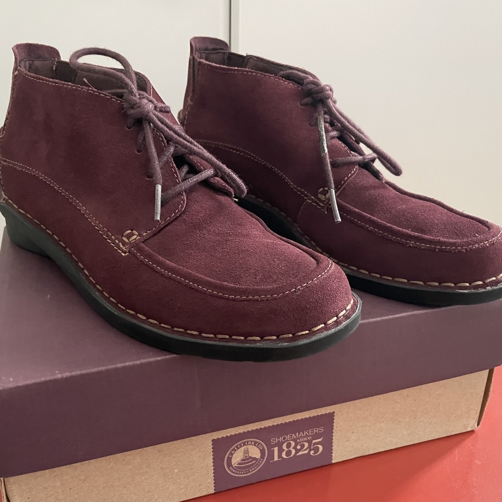 Clarks Burgundy Suede Men's Shoes